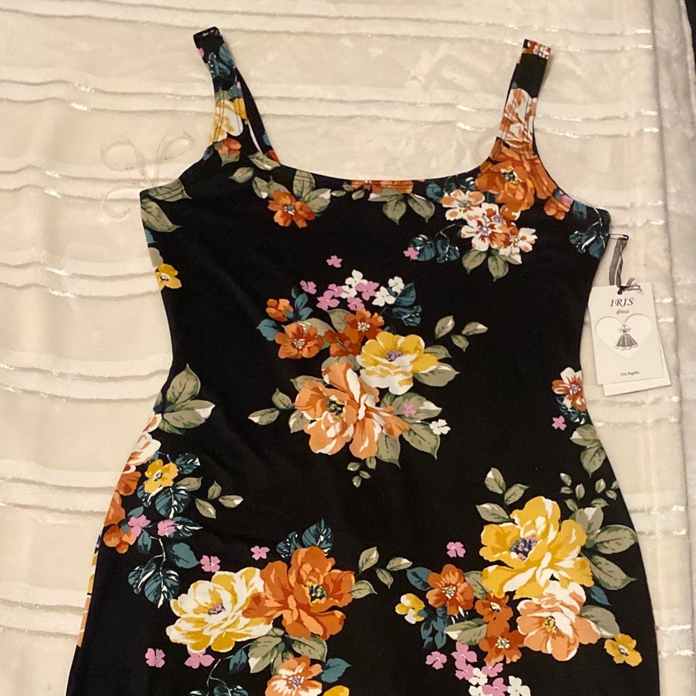 Black floral dress